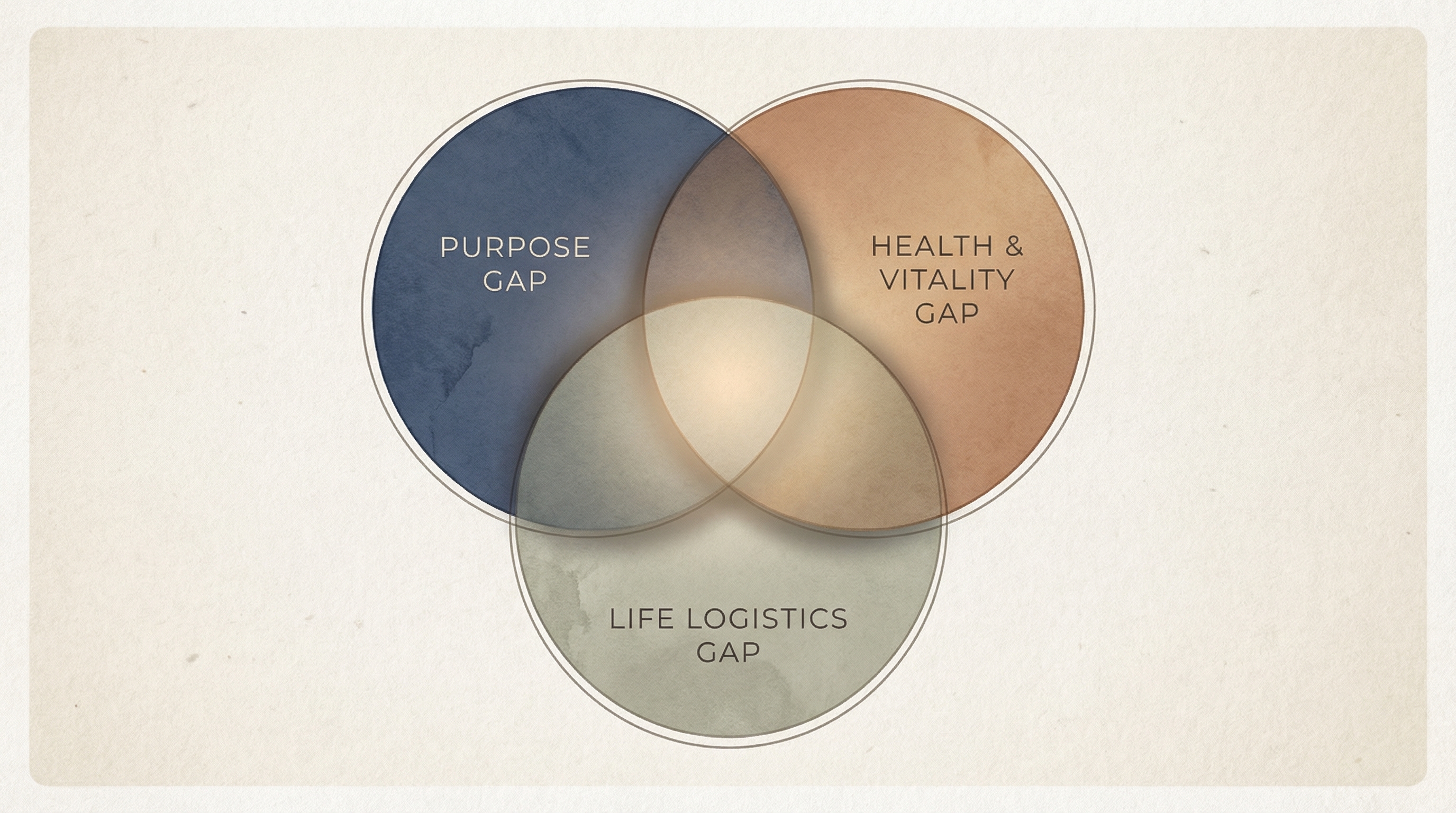 Three dimensions of the Life Readiness Gap: Purpose Gap, Health and Vitality Gap, and Life Logistics Gap